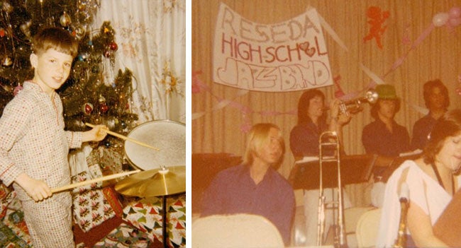 Young Johann Playing Drums and in High-School Jazz Band